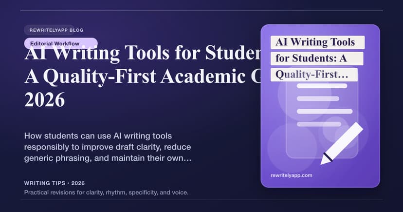 KI-Schreibwerkzeuge für Studierende: Ein qualitätsorientierter akademischer Leitfaden 2026