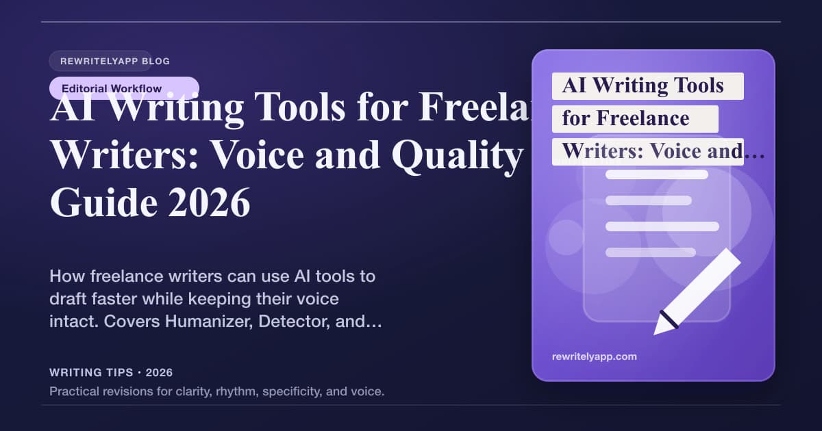 AI Writing Tools for Freelance Writers: Voice and Quality Guide 2026