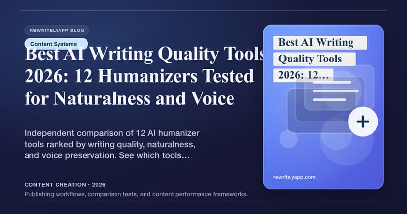 Beste KI-Schreibqualitätstools 2026: 12 Humanizer auf Natürlichkeit und Stimme getestet