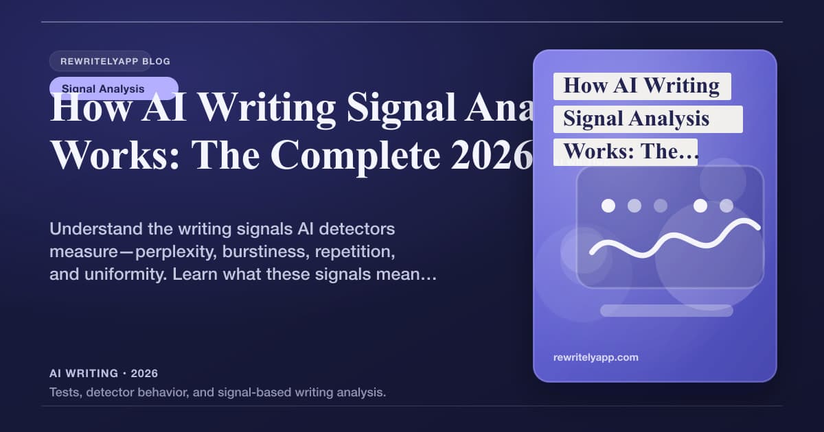 How AI Writing Signal Analysis Works: The Complete 2026 Guide