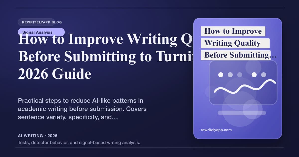 Comment améliorer la qualité de l'écriture avant de soumettre à Turnitin : Guide 2026