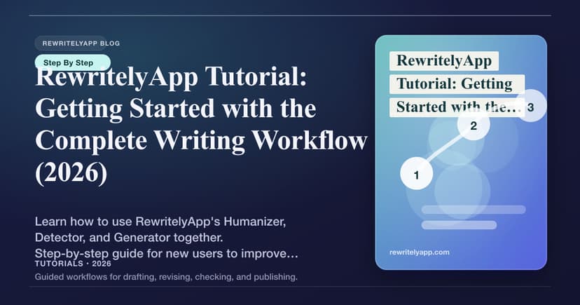 Tutoriel RewritelyApp : Premiers pas avec le flux de travail d'écriture complet (2026)