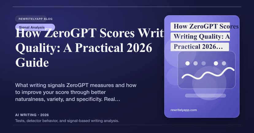 Wie ZeroGPT die Schreibqualität bewertet: Ein praktischer Leitfaden für 2026